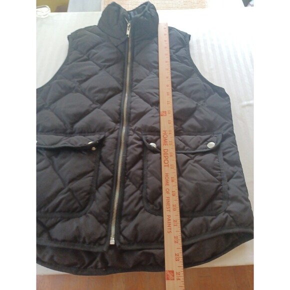 Woolrich black quilted puffer vest womens S zipper pockets down filled classic - Picture 10 of 10